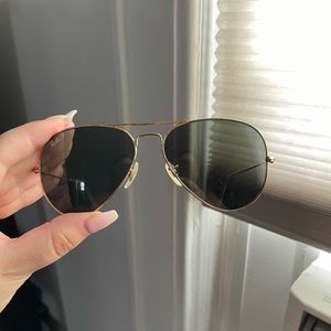 Ray ban black and gold sunglasses
